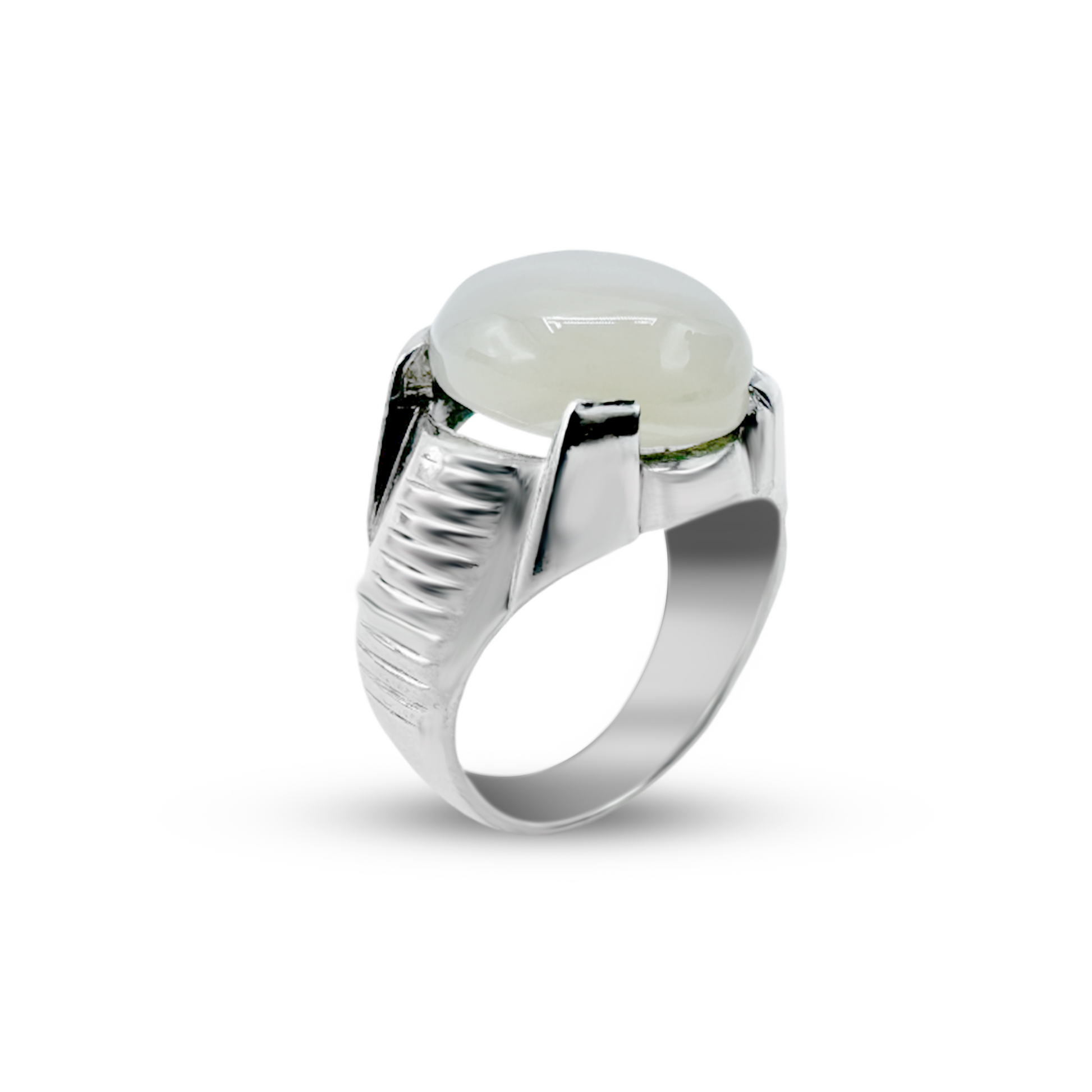 Moon Stone Men Ring - Stairs Design – Jawa Gems