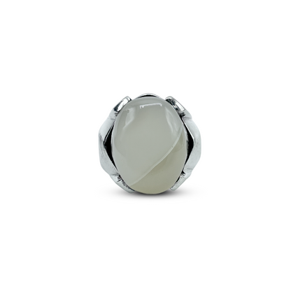 Moon Stone Men Ring - Stairs Design