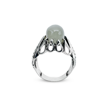 Moon Stone Men Ring- Rombas Window Design