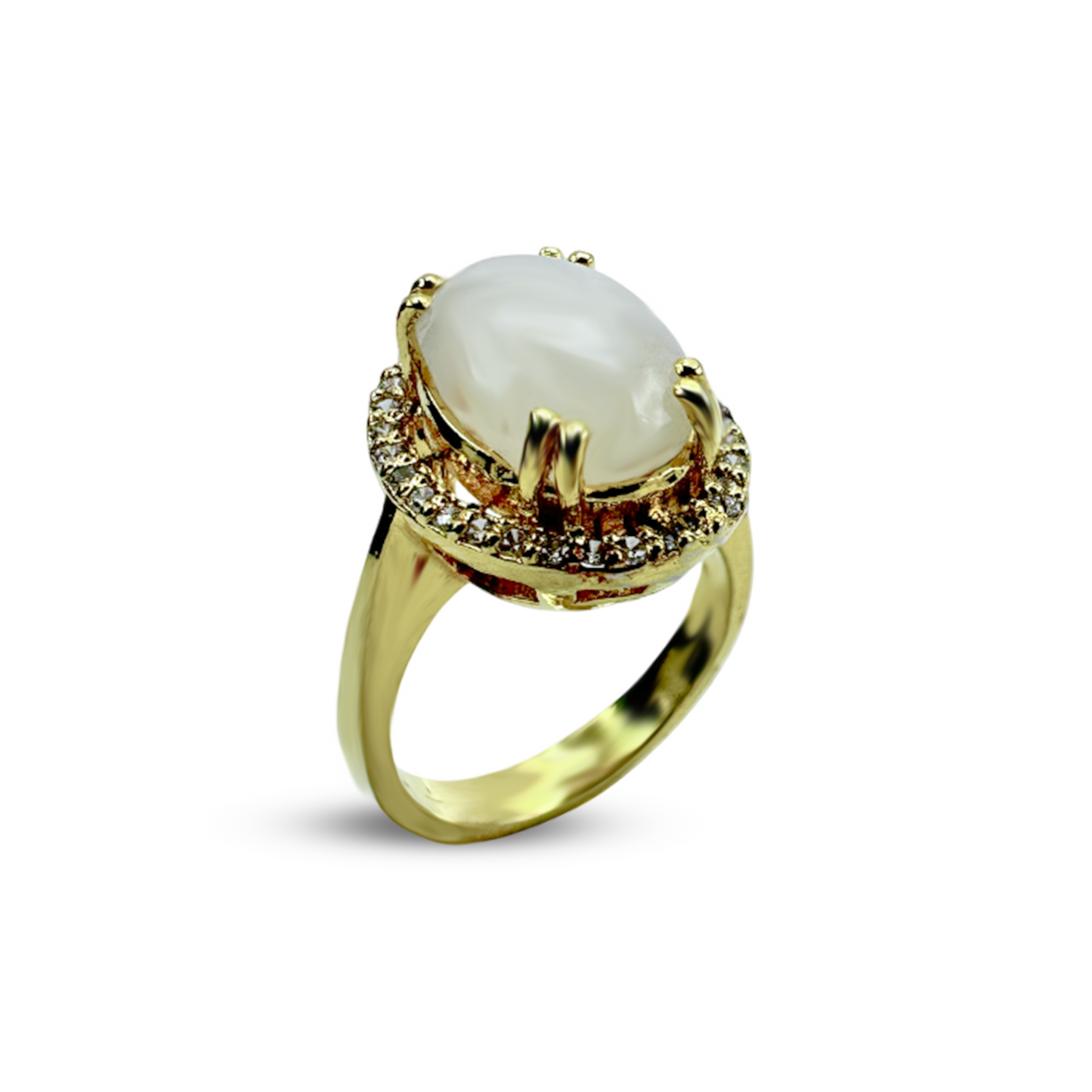 Moon Stone Women Ring - Halo Ring Design