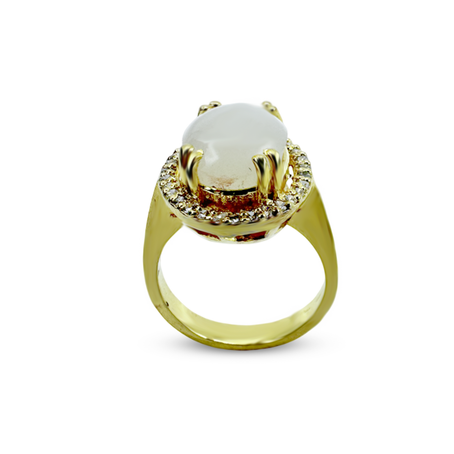 Moon Stone Women Ring - Halo Ring Design