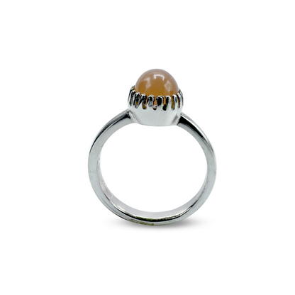 Moon Stone Women Ring - Minimilist Design
