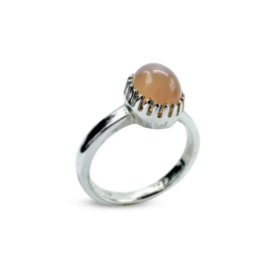 Moon Stone Women Ring - Minimilist Design