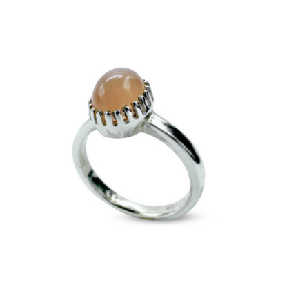 Moon Stone Women Ring - Minimilist Design