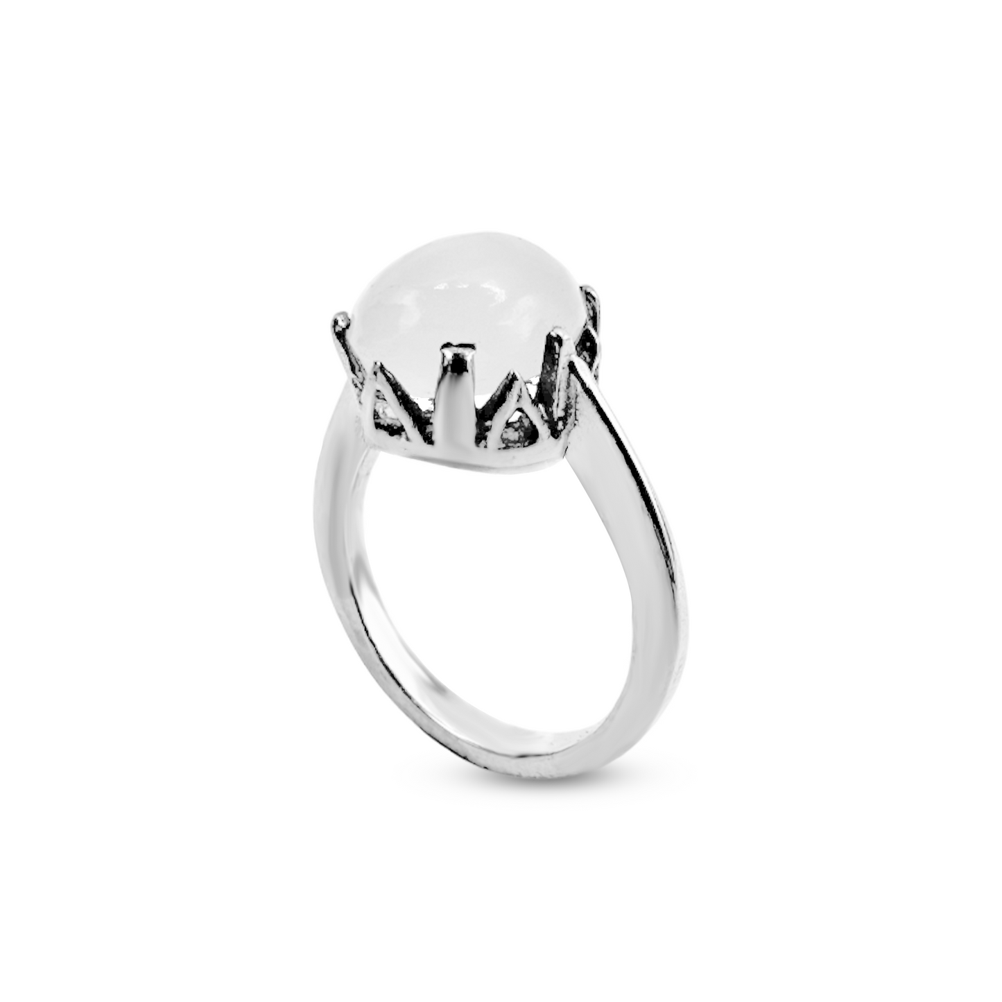 Moon Stone Women Ring - Lattice Cup Design