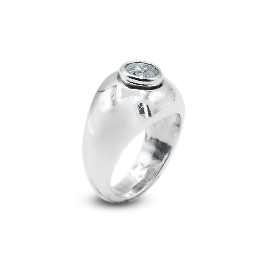 Moissanite Men Ring – Egg Shaped Ring