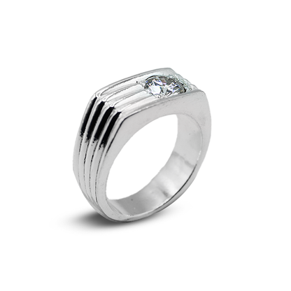 Moissanite Men Ring – Waterfall Band