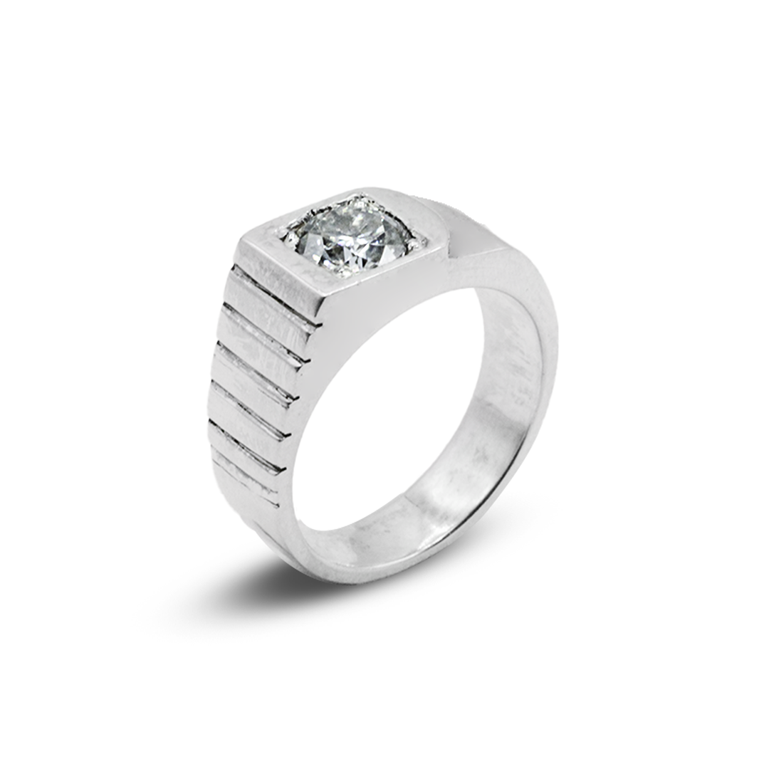 Moissanite Men Ring – Quantum Cube Ring