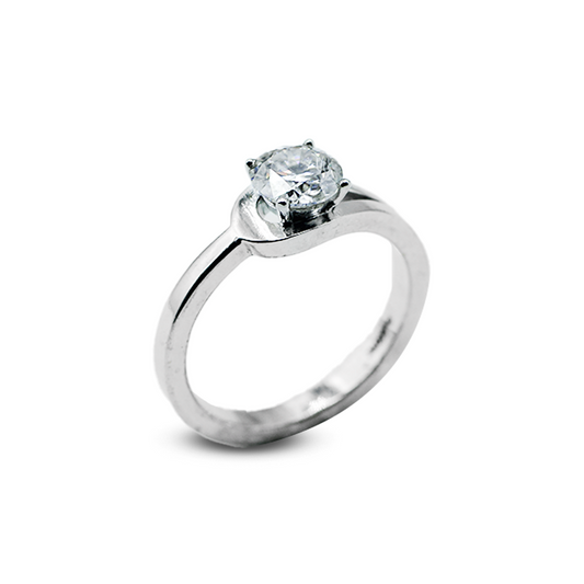 Moissanite Women Ring – Rope Band design