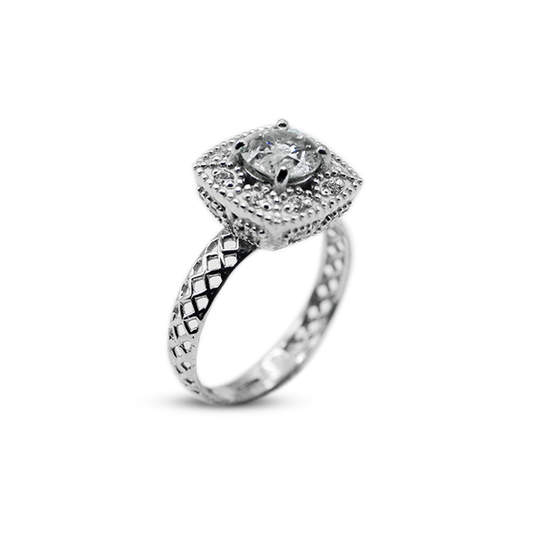 Moissanite Women Ring – Net Band Ring