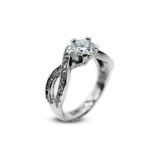 Moissanite Women Ring- Geometric Grace