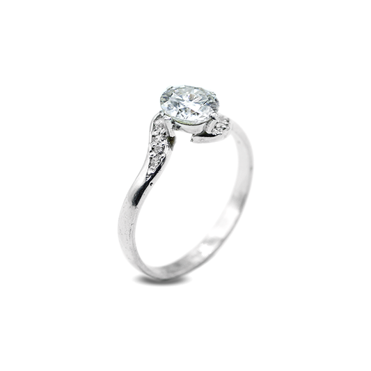 Moissanite Women Ring- Zircon Bypass