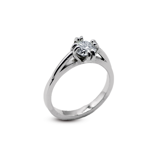 Moissanite Women Ring - Double Clip