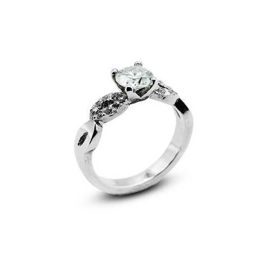 Moissanite Women Ring - Eye Band