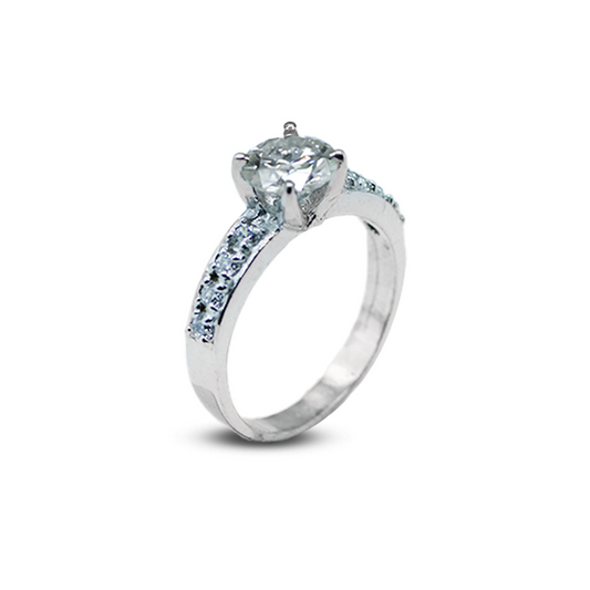 Moissanite Women Ring – Simple Zircon Band