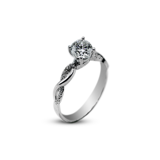 Moissanite Women Ring – Wave Band