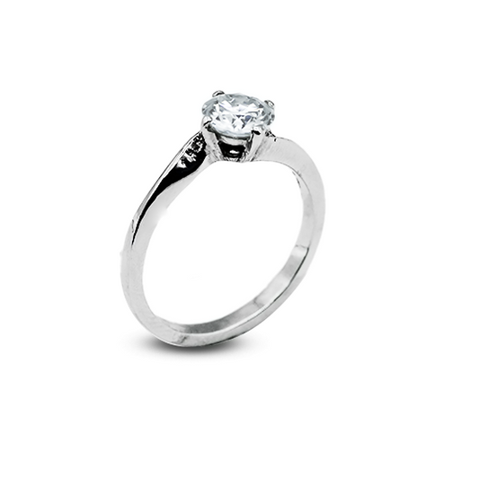 Moissanite Women Ring – Skinny Band