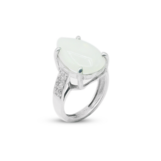 Opal Women Ring – Drop Frame Band