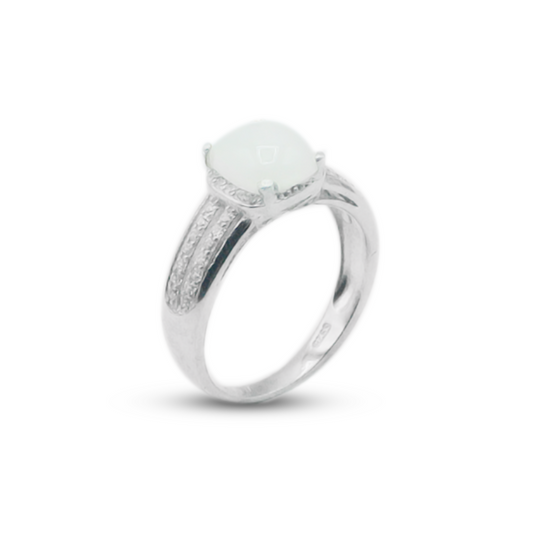 Opal Women Ring – Italian Halo Band