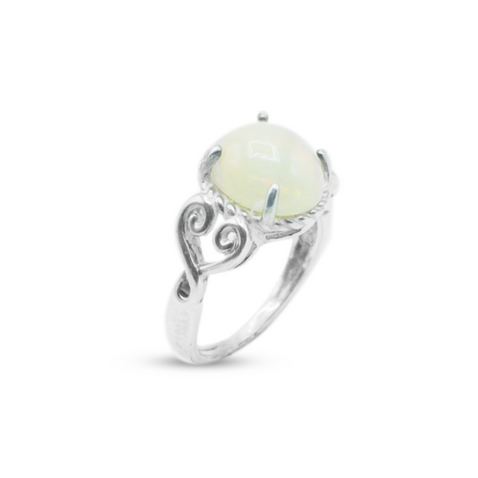 Opal Women Ring – Node band design