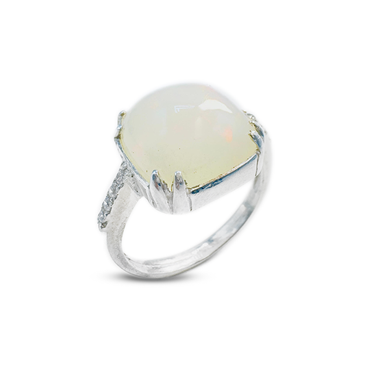 Opal Women Ring – Square Double Grip Ring