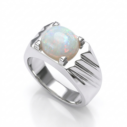 Opal Men Ring – Deco