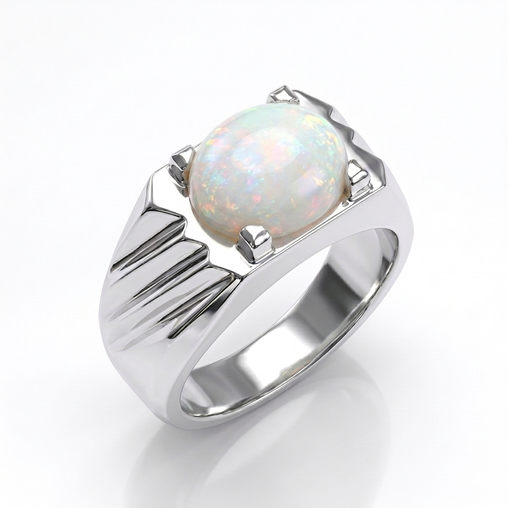 Opal Men Ring – Deco