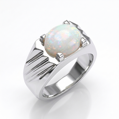 Opal Men Ring – Deco