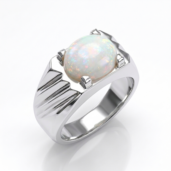 Opal Men Ring – Deco