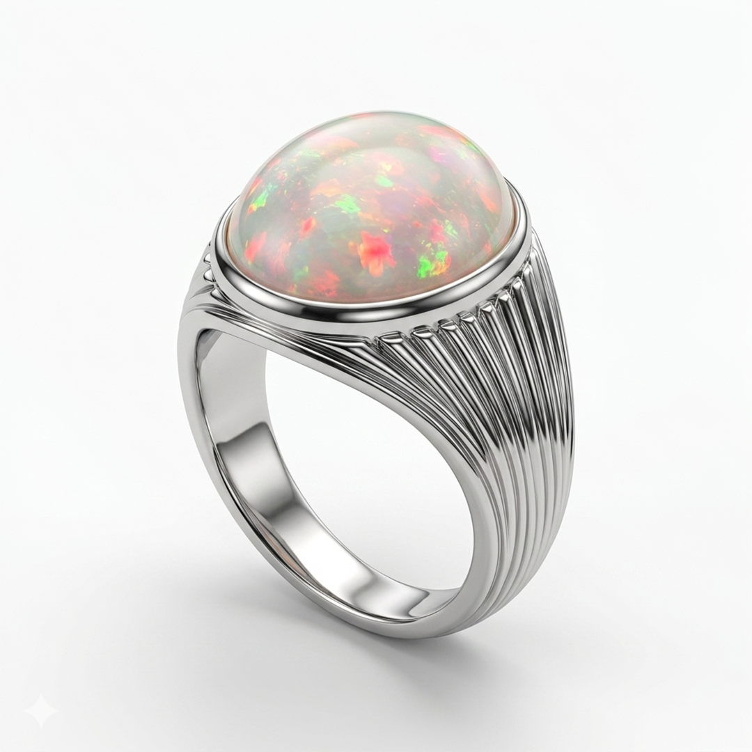 Opal Men Ring – Imperial Signet