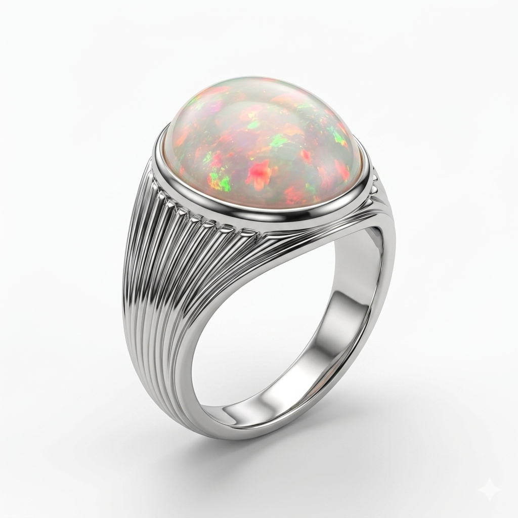 Opal Men Ring – Imperial Signet