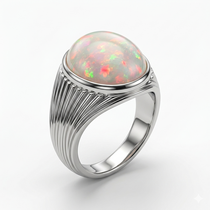 Opal Men Ring – Imperial Signet
