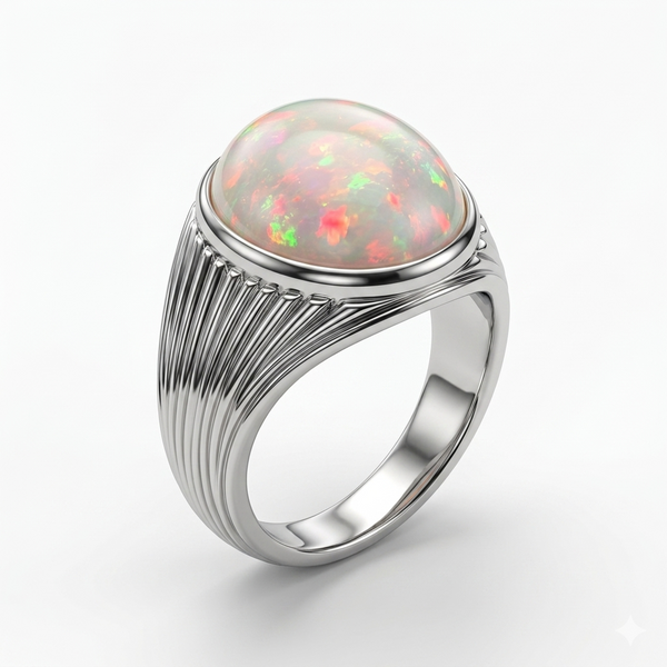 Opal Men Ring – Imperial Signet