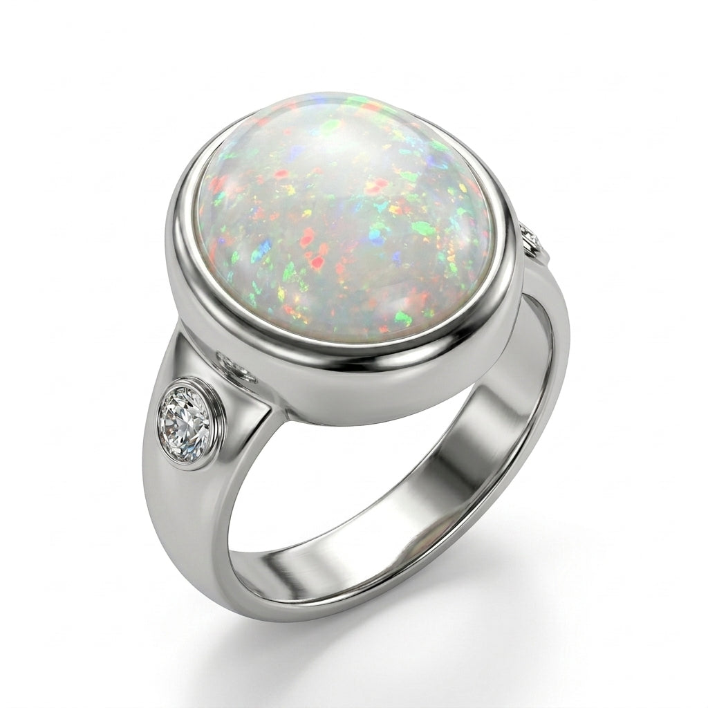 Opal Men Ring - Celestial