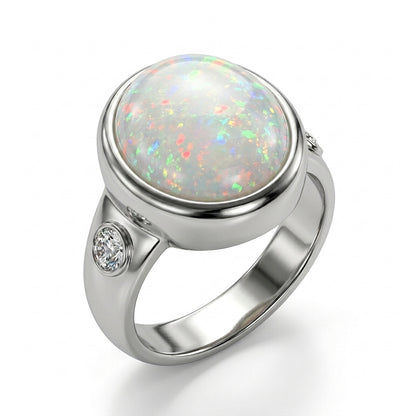 Opal Men Ring - Celestial