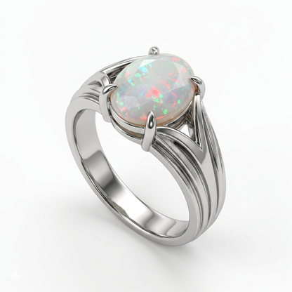 Opal Men Ring - Trinity Split