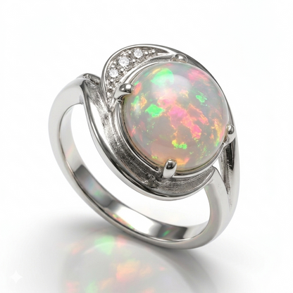 Opal Women Ring - Swirl