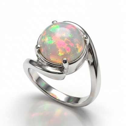 Opal Women Ring - Four-Prong Bypass