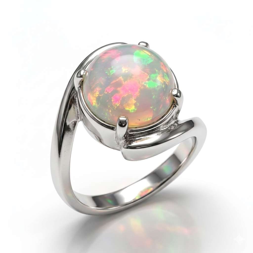 Opal Women Ring - Four-Prong Bypass