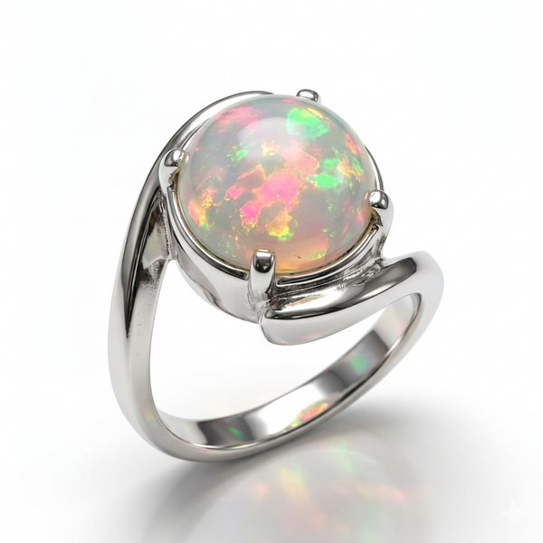 Opal Women Ring - Four-Prong Bypass