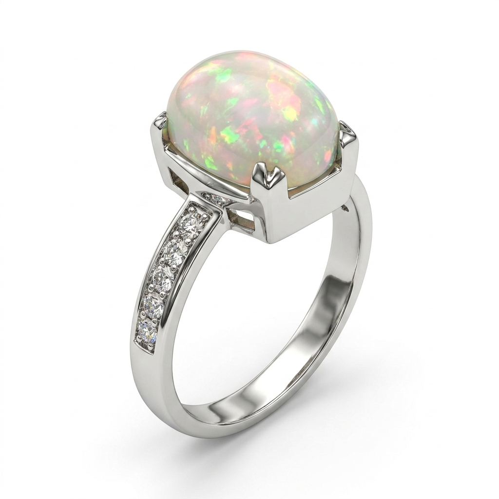 Opal Women Ring - Solitaire