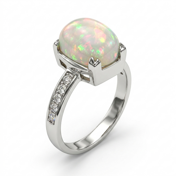Opal Women Ring - Solitaire