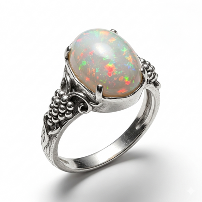 Opal Women Ring - Nature-Inspired Solitaire