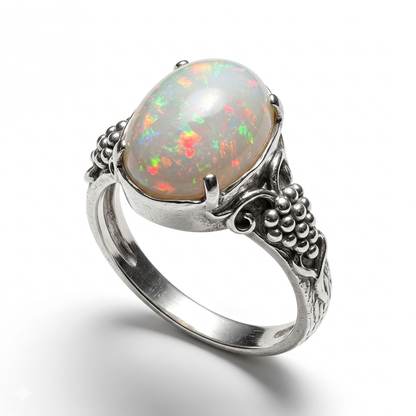Opal Women Ring - Nature-Inspired Solitaire
