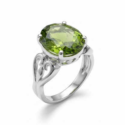 Peridot Women Ring - Filigree