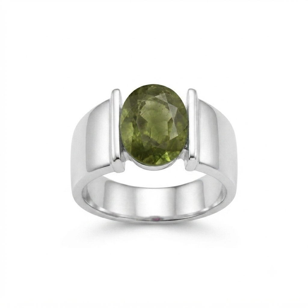 Peridot Men Ring - Bypass