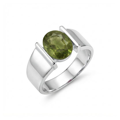 Peridot Men Ring - Bypass
