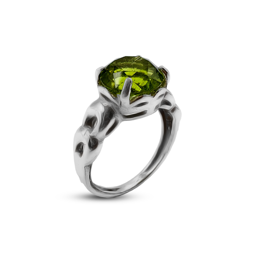 Peridot Women Ring – Swirl Band