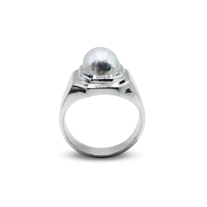 Pearl Men Ring - Hexa Corner Design