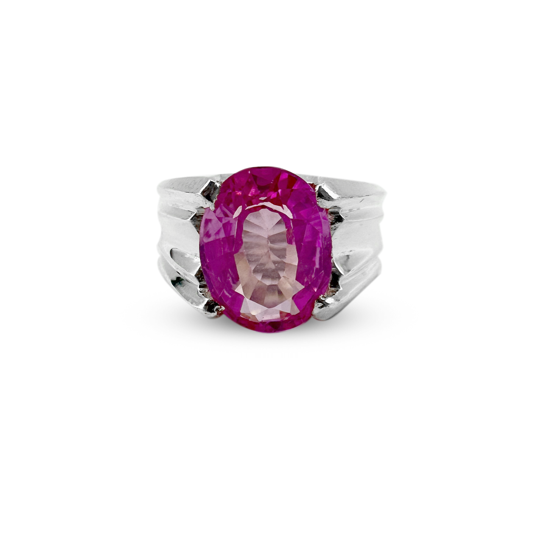 Blue Topaz Men Ring - Pink Topaz Men Ring